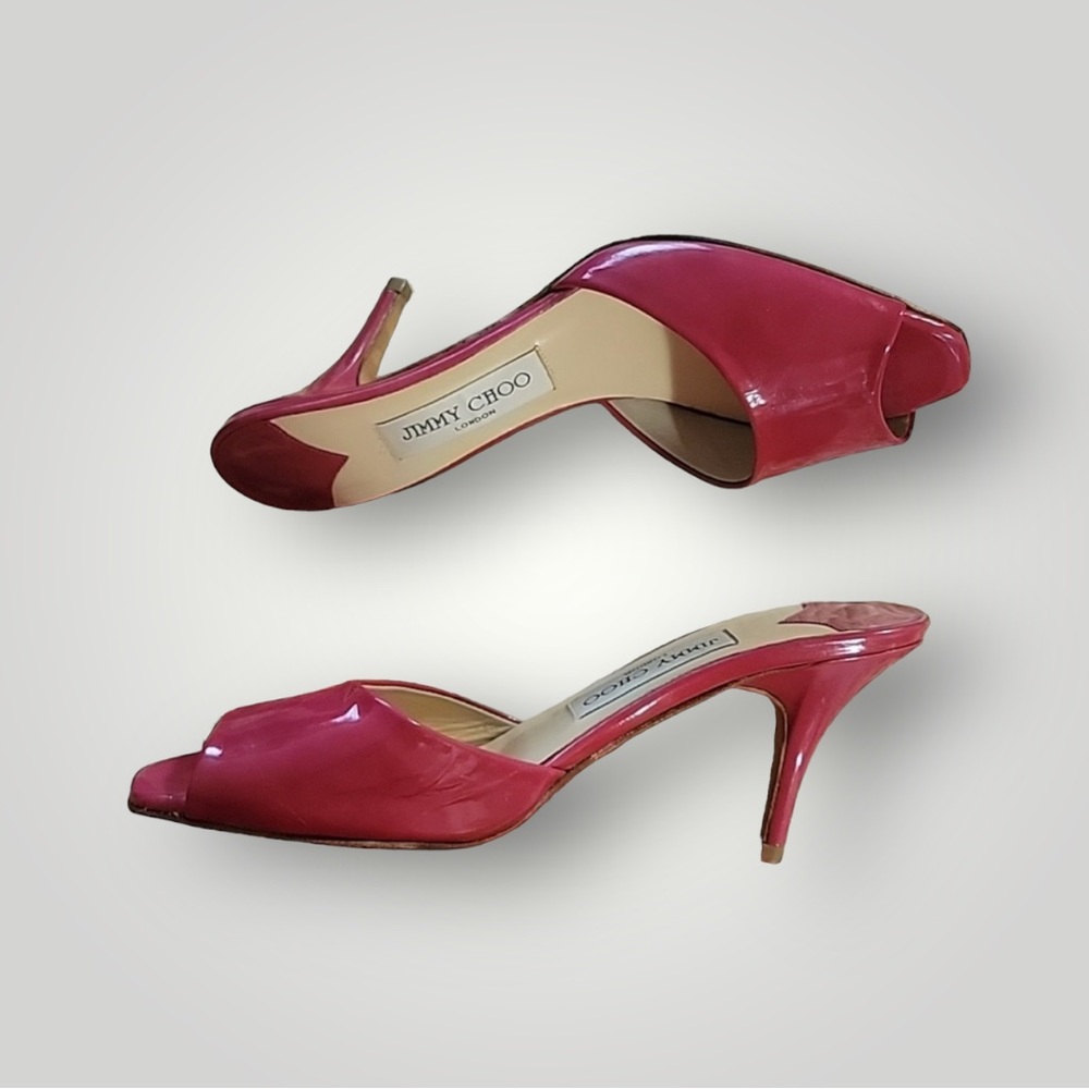 Jimmy Choo Pink Peep-Toe Heels